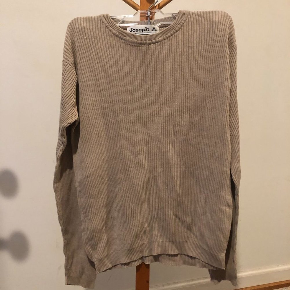 Joesph A. Cream/Tan 100% Silk Sweater (XL)